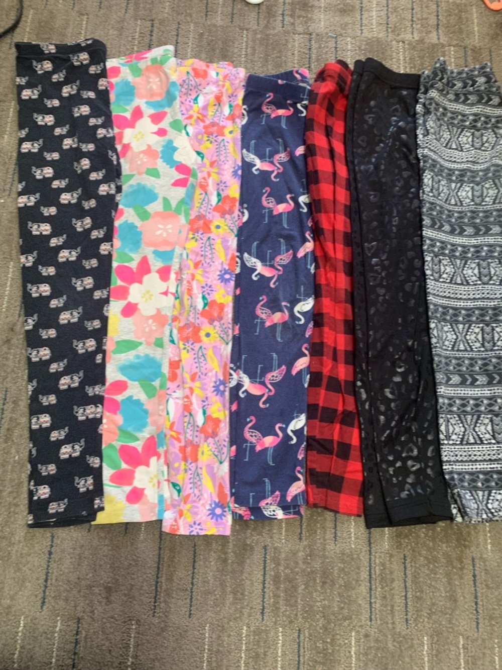 Girls Old Navy Gymboree Pattern Active Powersoft Leggings Large 10 12 Lot of 7
